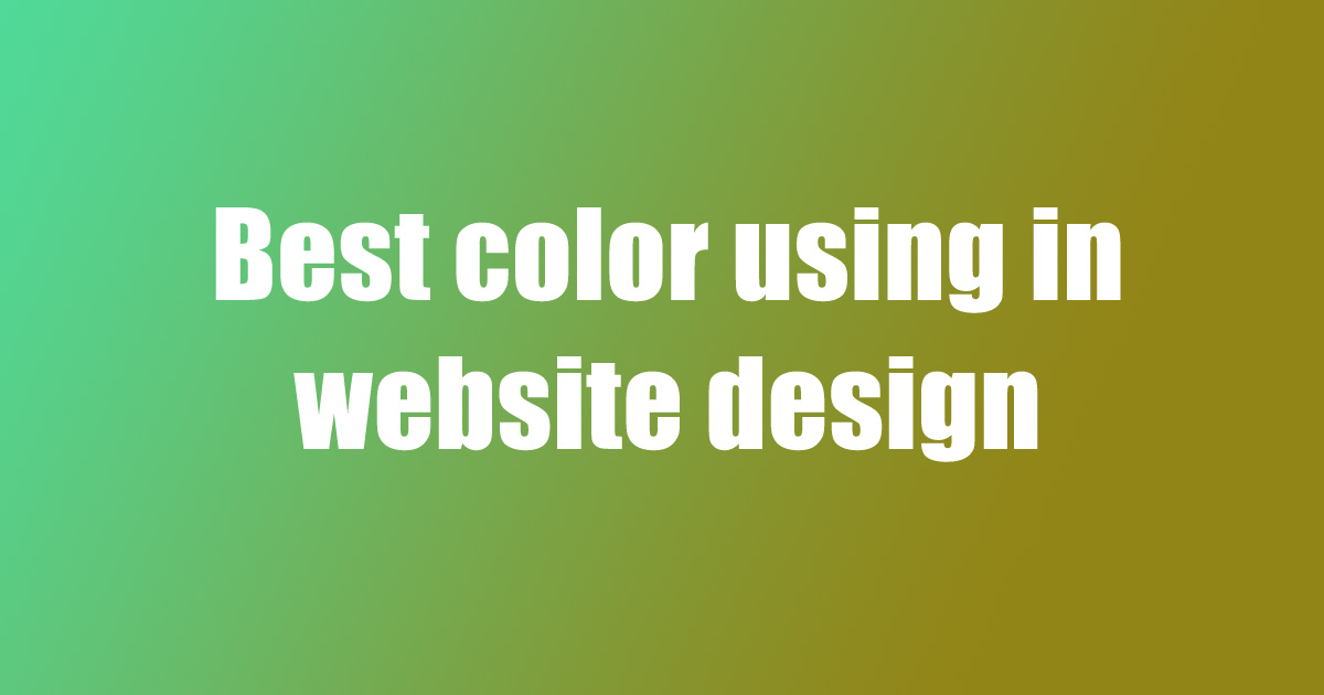 Best color using in website design