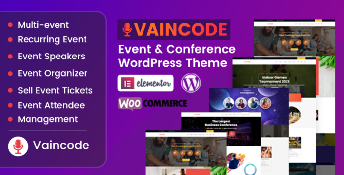 Vaincode – Event Management WordPress Theme